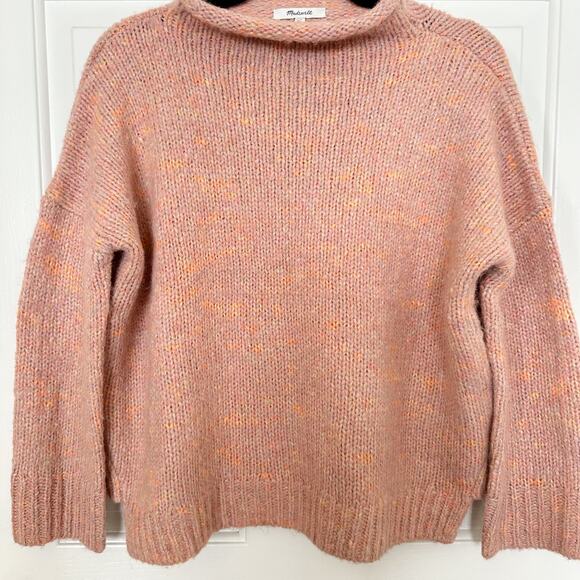 Madewell Varina Mockneck Pink Knit Wool Alpaca Pullover Sweater Size XS - Picture 4 of 8
